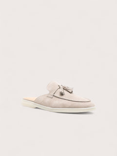 Beige classic flip-on loafers