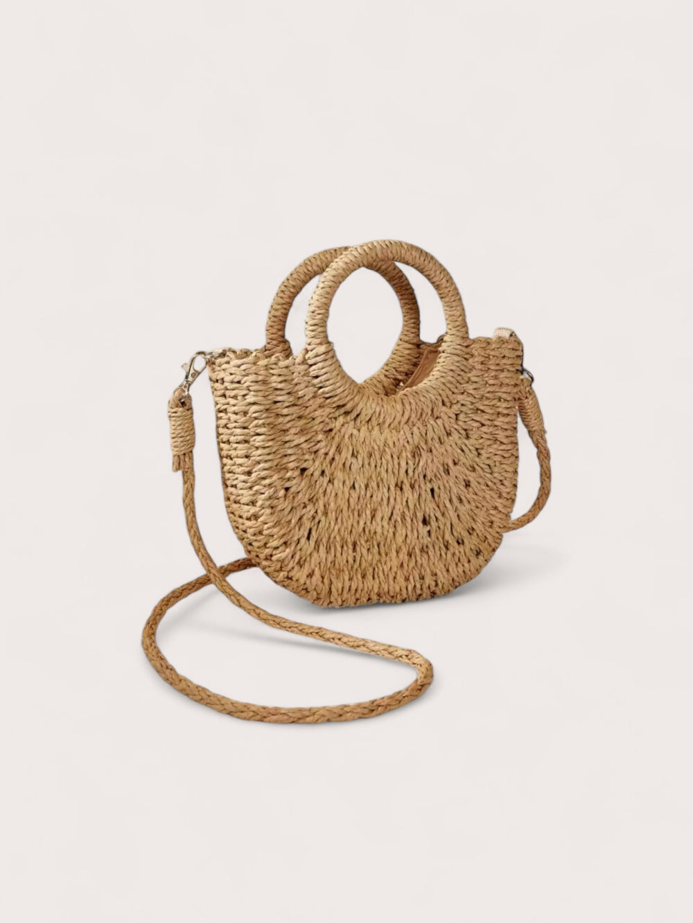 Woven Straw Handbag