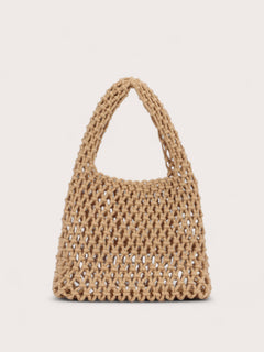Crochet Straw Tote Bag